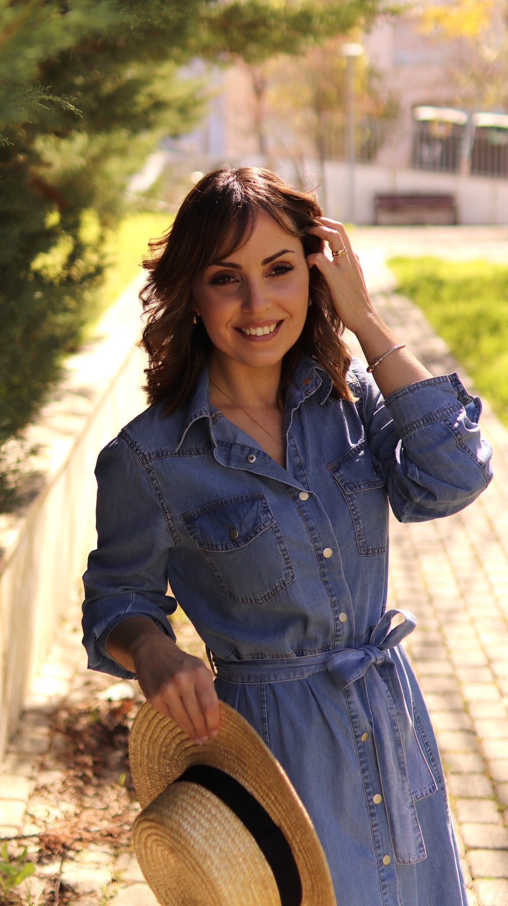 Vestido "Denim Garden"