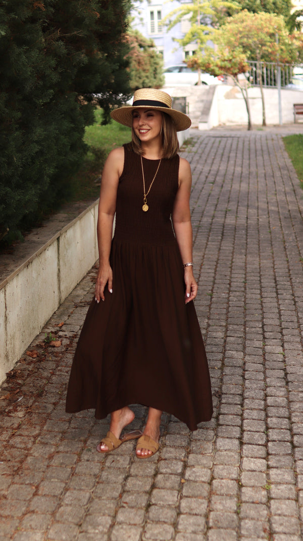 Vestido en color miel
