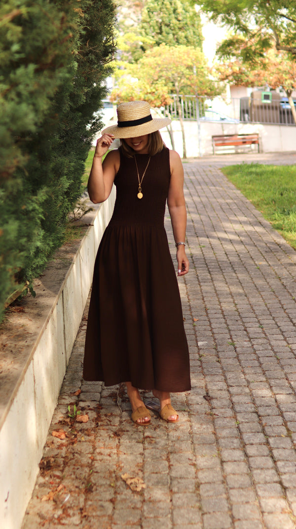 Vestido en color miel