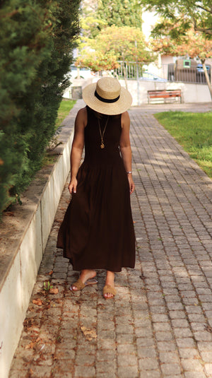 Vestido en color miel