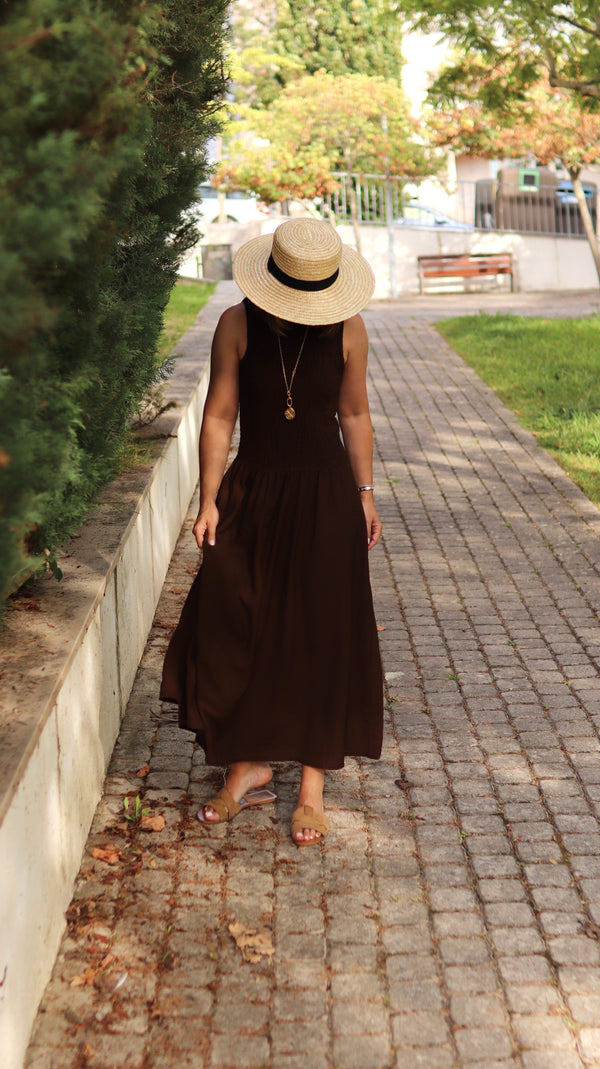Vestido en color miel