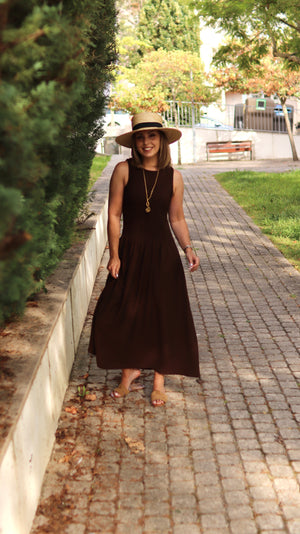 Vestido en color miel