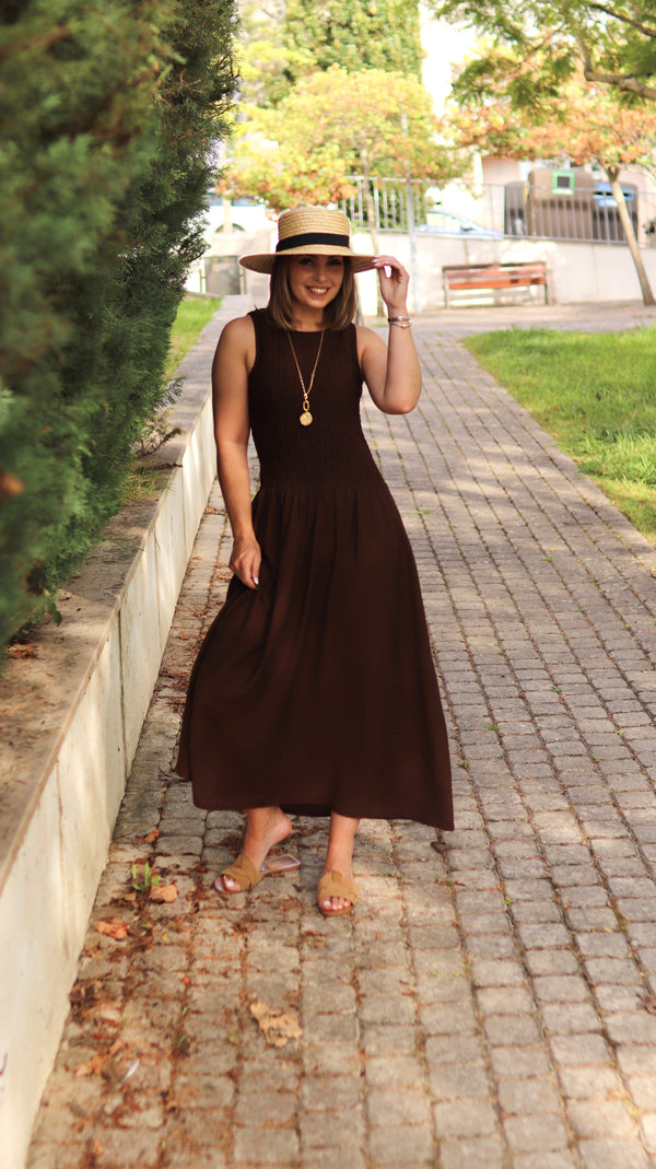 Vestido en color miel