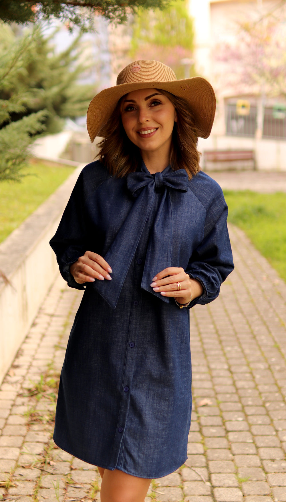 Vestido "Denim Bow"