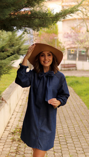 Vestido "Denim Bow"