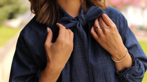 Vestido "Denim Bow"