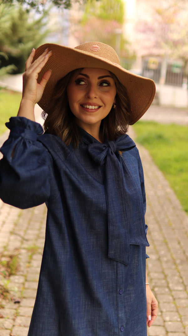 Vestido "Denim Bow"