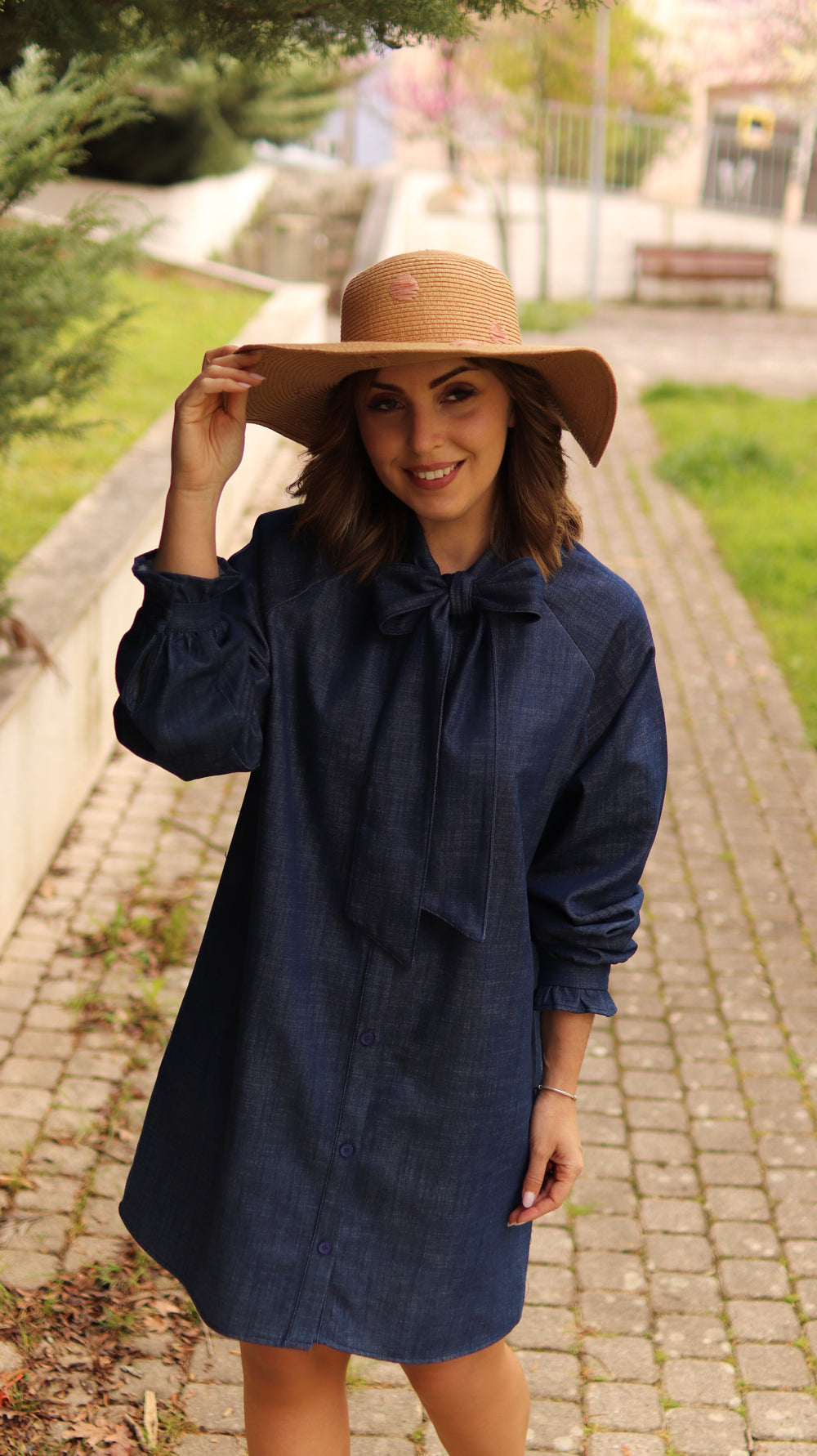 Vestido "Denim Bow"