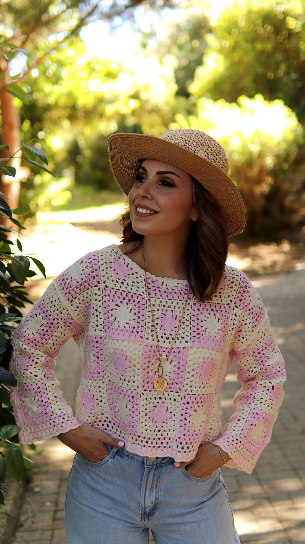 Camisola "Candy Crochet"