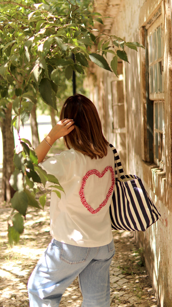 Camiseta "Corazón Vichy"