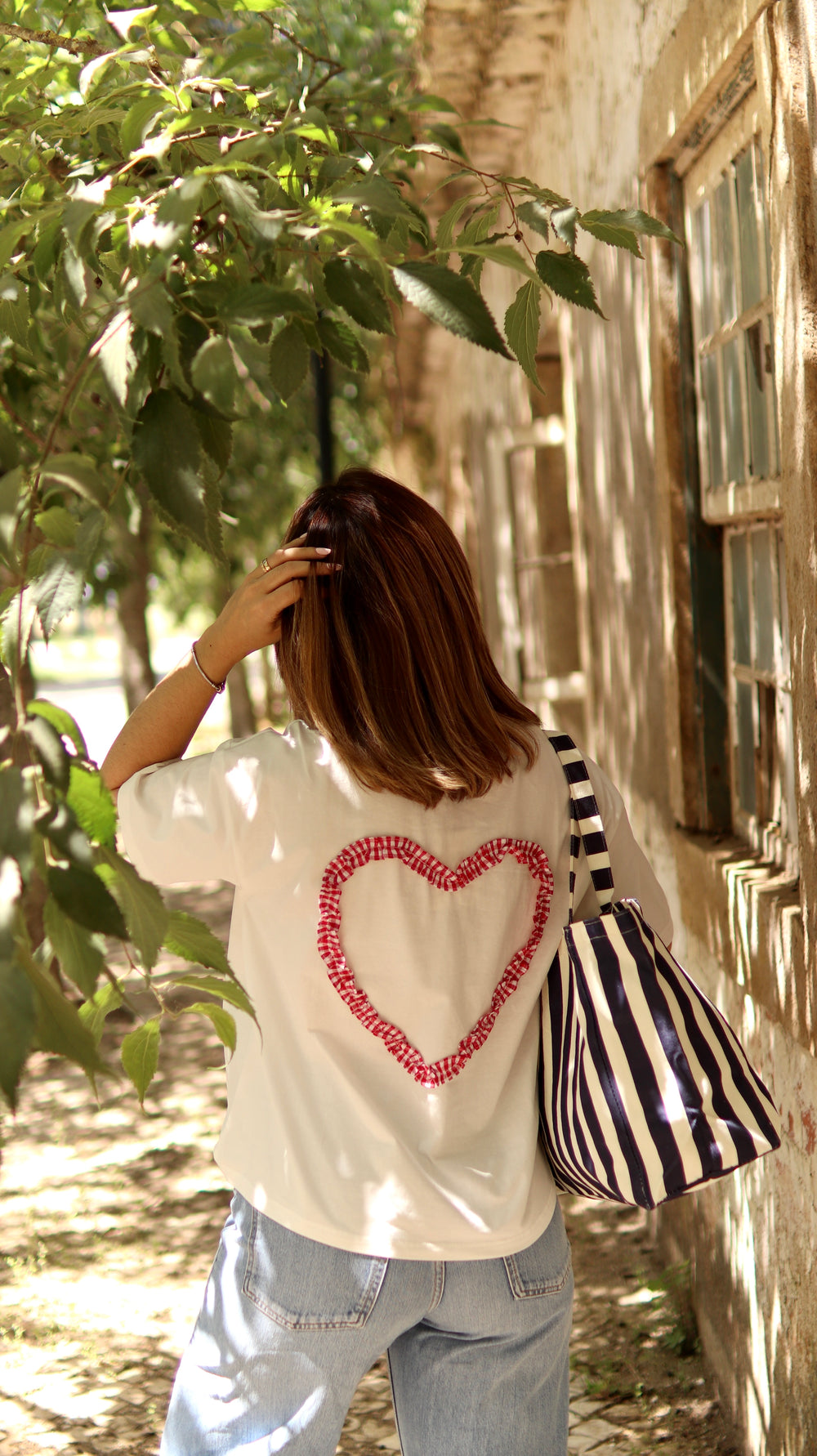 Camiseta "Corazón Vichy"