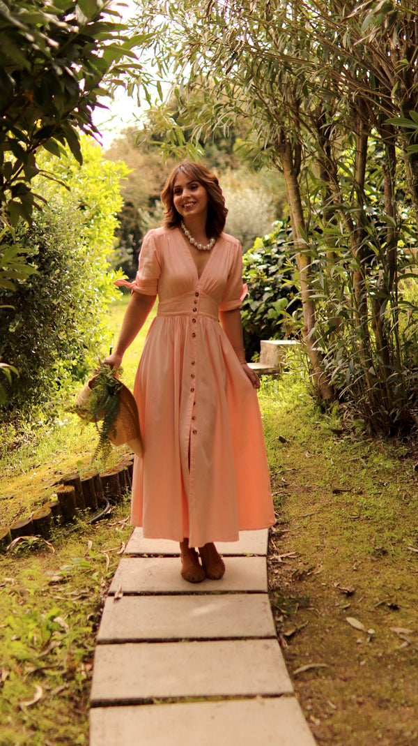 Vestido "Brisa de melocotón"